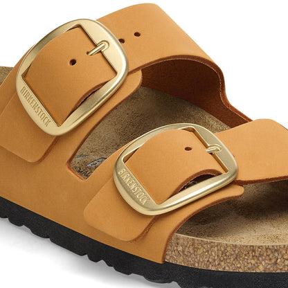 Arizona Big Buckle Nubuck Leather in Color Burnt Orange | Birkenstock