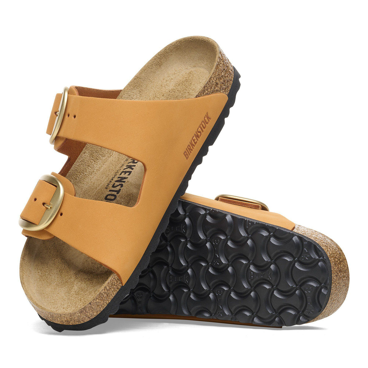 Arizona Big Buckle Nubuck Leather in Color Burnt Orange | Birkenstock