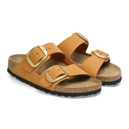 Arizona Big Buckle Nubuck Leather in Color Burnt Orange | Birkenstock