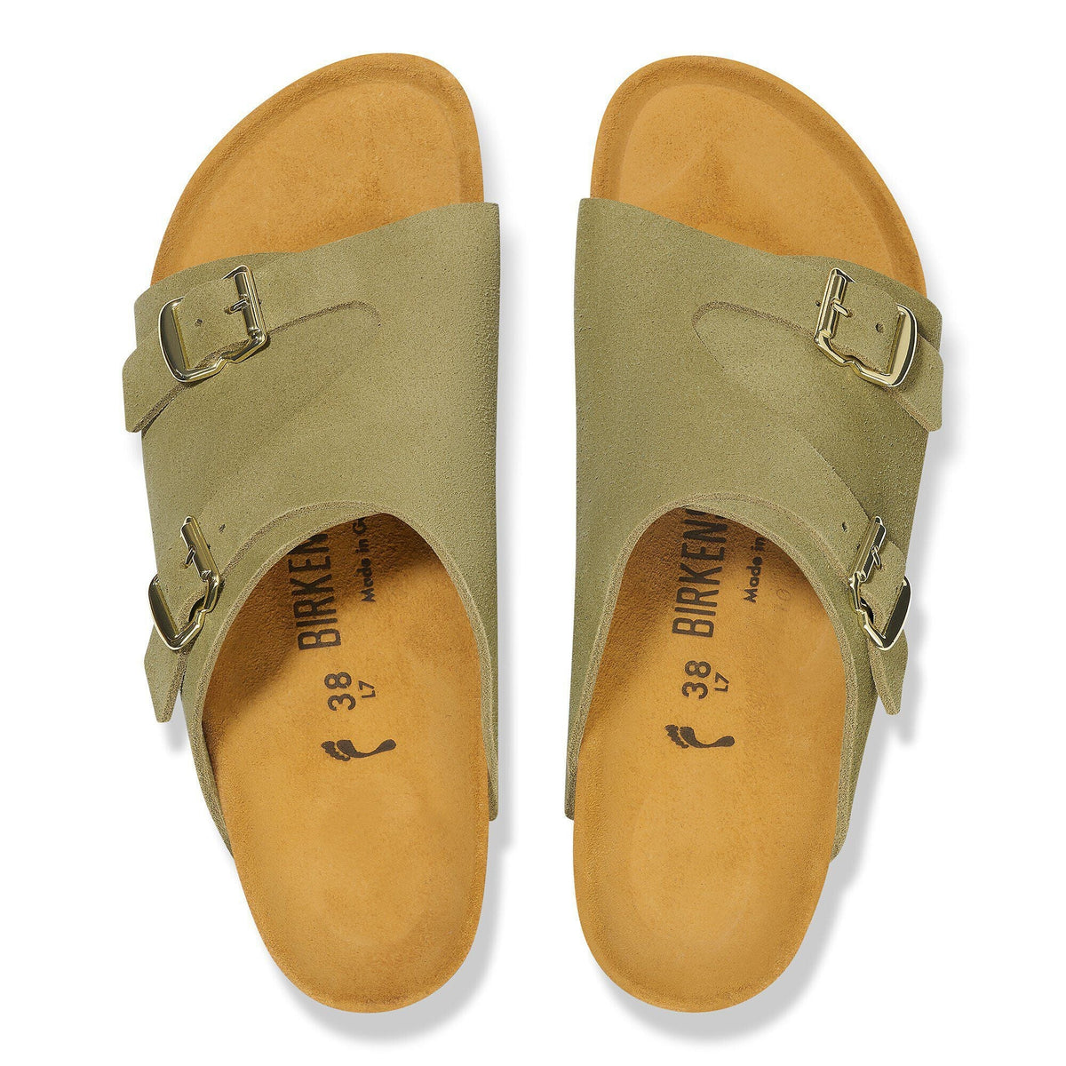 Zürich 1964 Suede Leather in Color Light Green | Birkenstock
