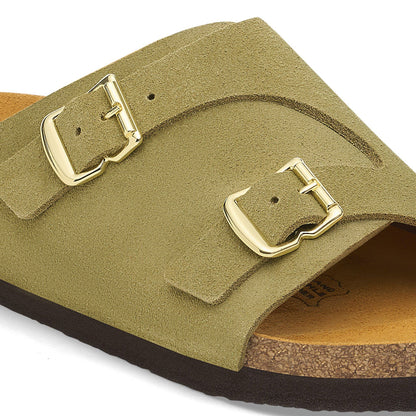 Zürich 1964 Suede Leather in Color Light Green | Birkenstock