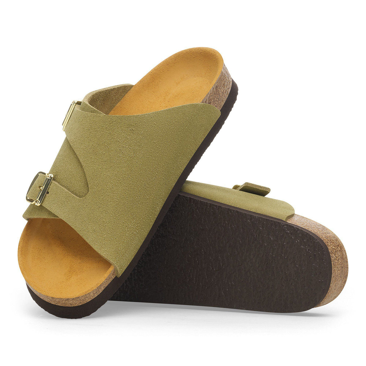 Zürich 1964 Suede Leather in Color Light Green | Birkenstock