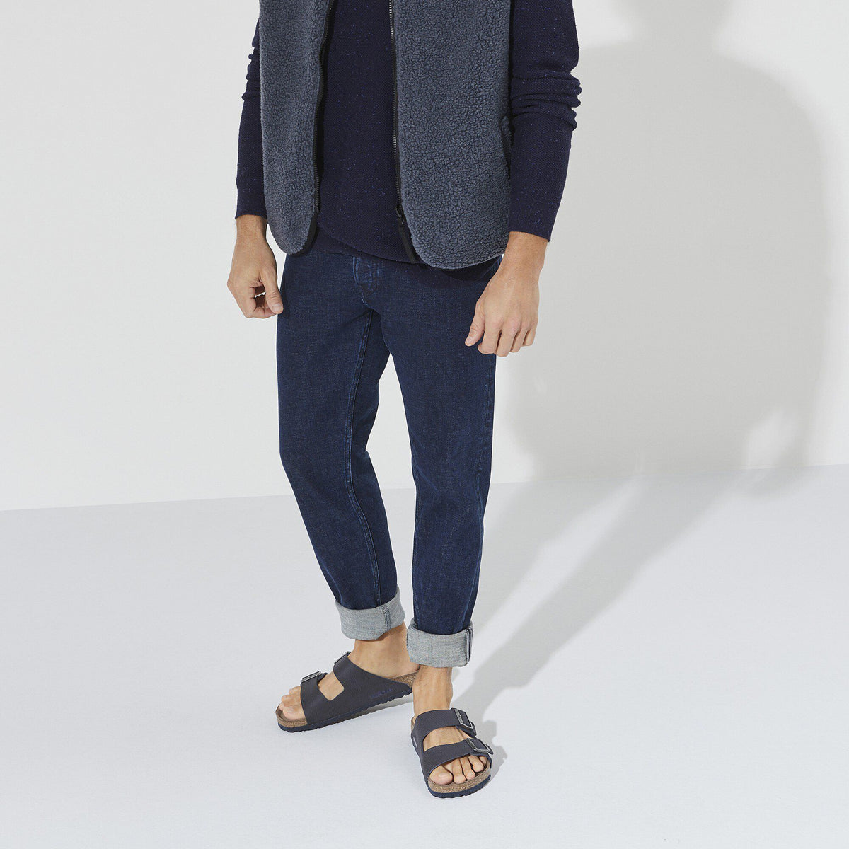 Arizona Vegan Synthetics in Color Desert Dust Indigo Blue | Birkenstock