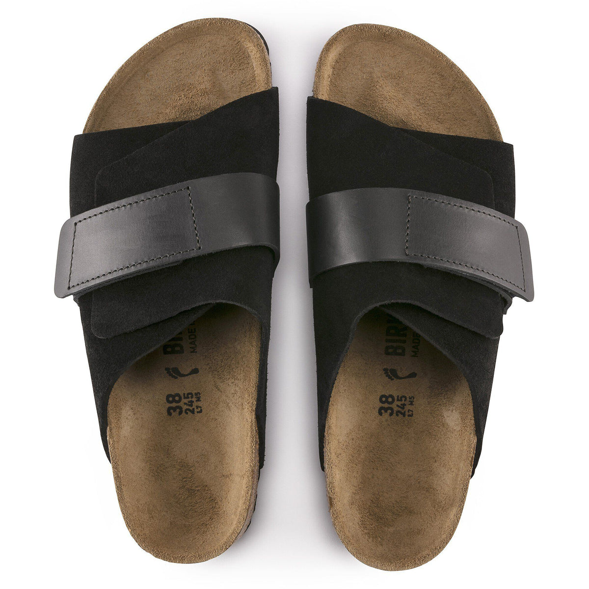 Kyoto Oiled Leather-Suede Leather in Color Black | Birkenstock