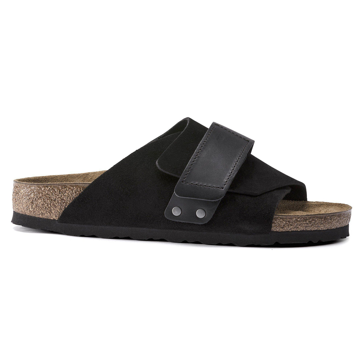 Kyoto Oiled Leather-Suede Leather in Color Black | Birkenstock