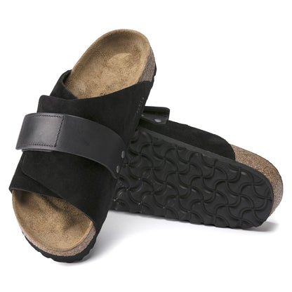 Kyoto Oiled Leather-Suede Leather in Color Black | Birkenstock