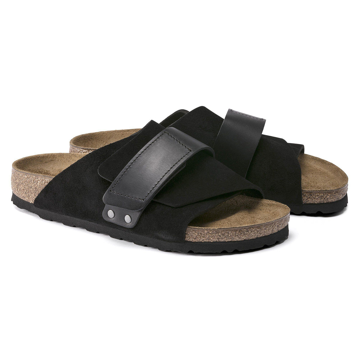 Kyoto Oiled Leather-Suede Leather in Color Black | Birkenstock