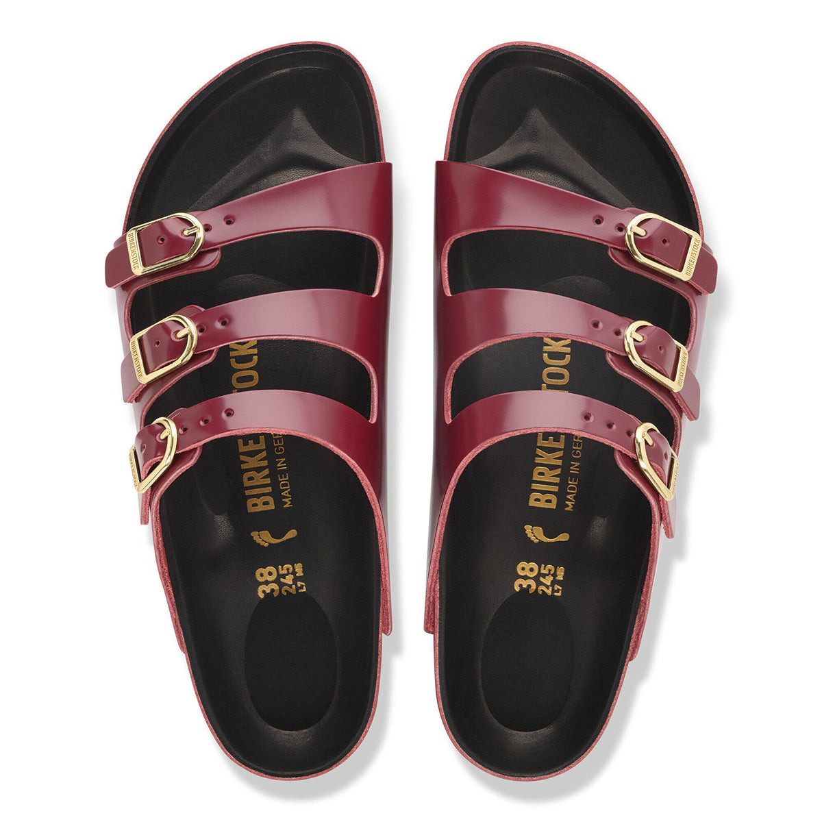 Florida Exquisite Natural Leather Patent in Color High Shine Zinfandel | Birkenstock