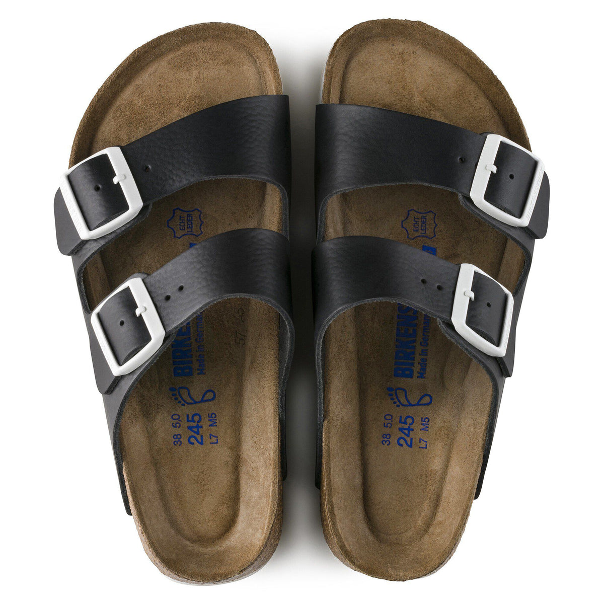 Arizona Soft Footbed Leather in Color Black | Birkenstock