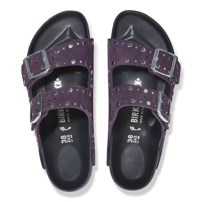 Arizona Rivets Suede Leather in Color Acai | Birkenstock