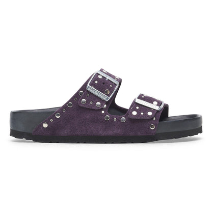 Arizona Rivets Suede Leather in Color Acai | Birkenstock