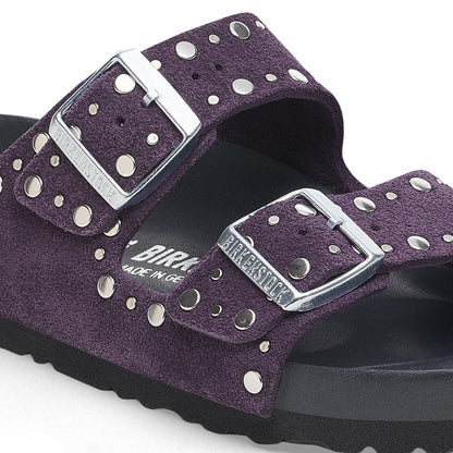 Arizona Rivets Suede Leather in Color Acai | Birkenstock