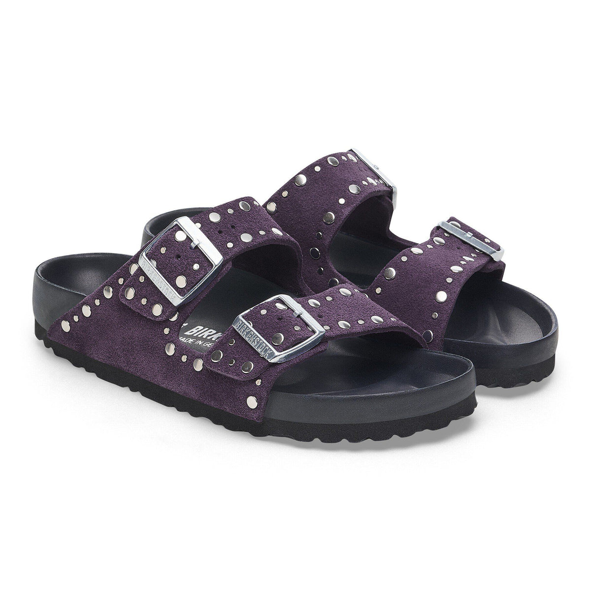 Arizona Rivets Suede Leather in Color Acai | Birkenstock