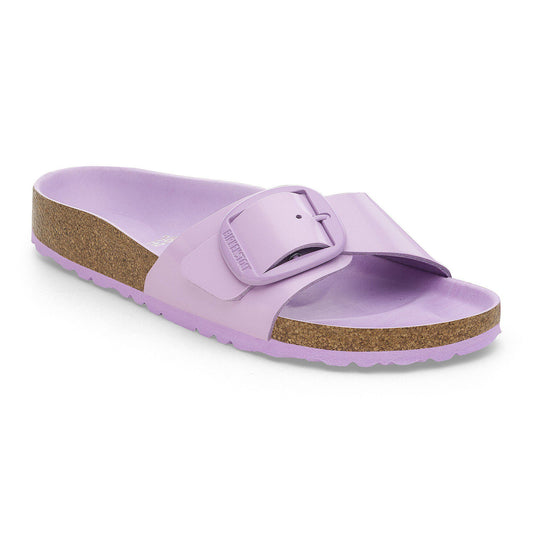 Madrid Big Buckle Natural Leather Patent in Color High-Shine Crocus | Birkenstock