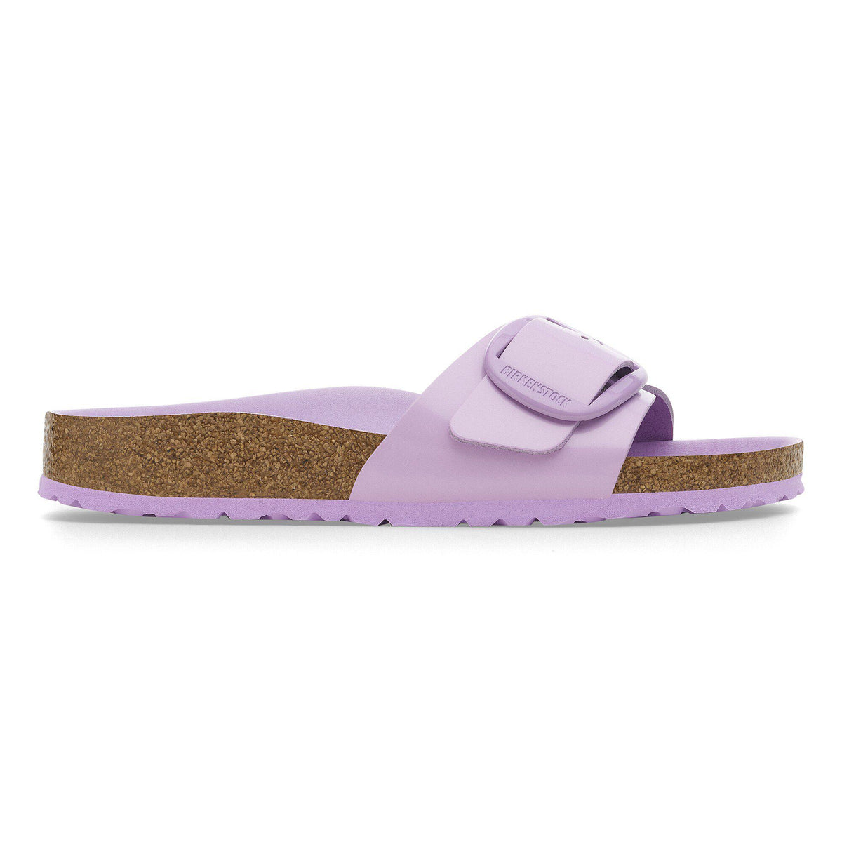 Madrid Big Buckle Natural Leather Patent in Color High-Shine Crocus | Birkenstock