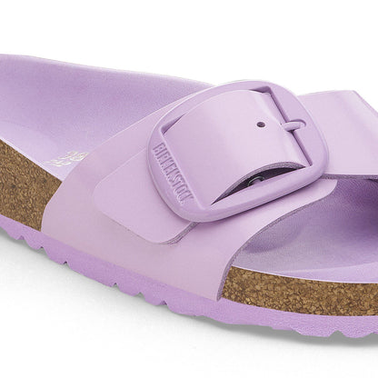 Madrid Big Buckle Natural Leather Patent in Color High-Shine Crocus | Birkenstock
