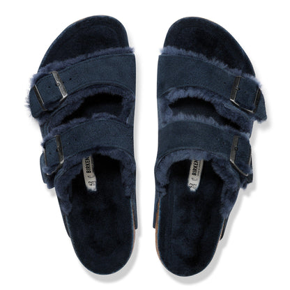 Arizona Shearling Suede Leather in Color New Navy | Birkenstock