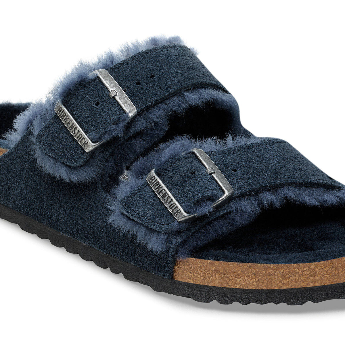 Arizona Shearling Suede Leather in Color New Navy | Birkenstock