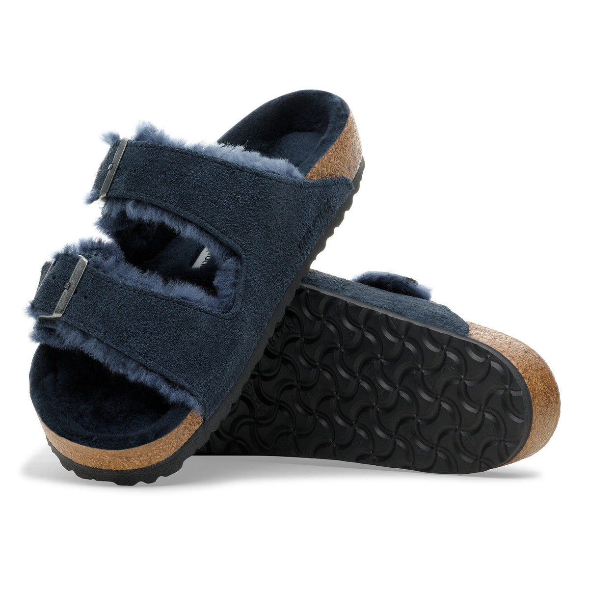 Arizona Shearling Suede Leather in Color New Navy | Birkenstock