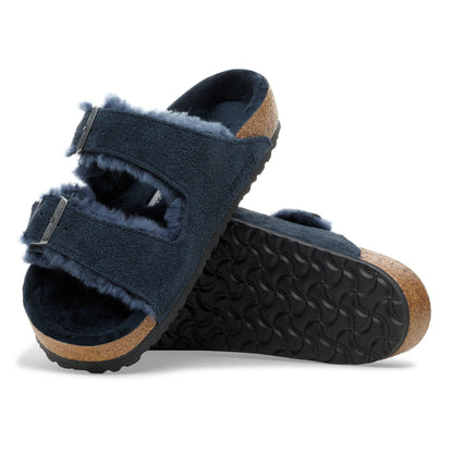 Arizona Shearling Suede Leather in Color New Navy | Birkenstock