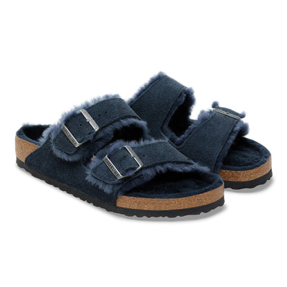 Arizona Shearling Suede Leather in Color New Navy | Birkenstock
