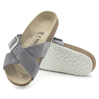Siena Suede Leather in Color Purple Fog | Birkenstock