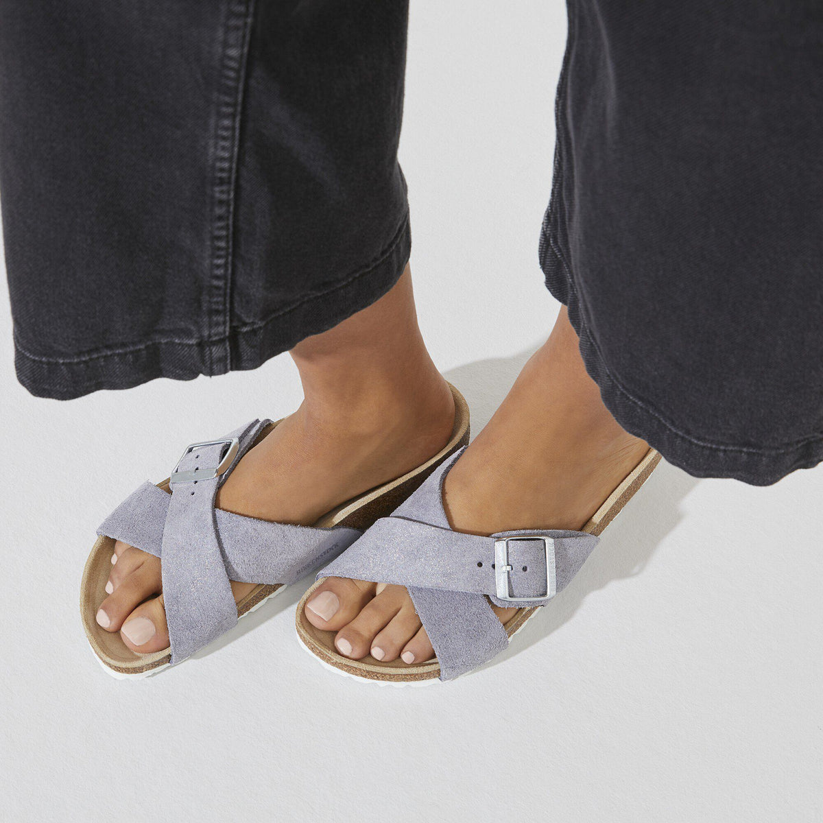 Siena Suede Leather in Color Purple Fog | Birkenstock