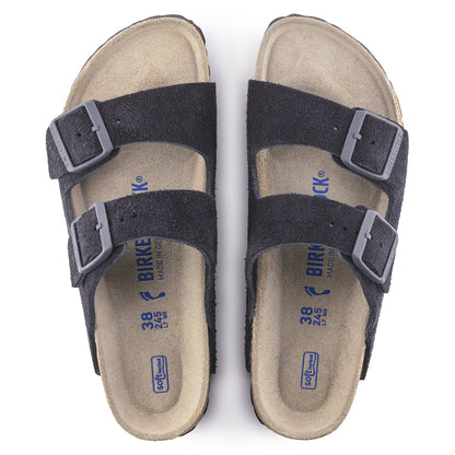 Arizona Soft Footbed Suede Leather in Color Midnight Blue | Birkenstock