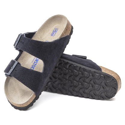 Arizona Soft Footbed Suede Leather in Color Midnight Blue | Birkenstock