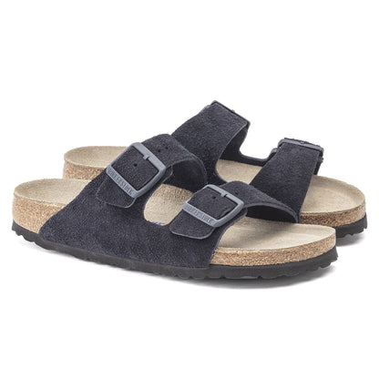 Arizona Soft Footbed Suede Leather in Color Midnight Blue | Birkenstock