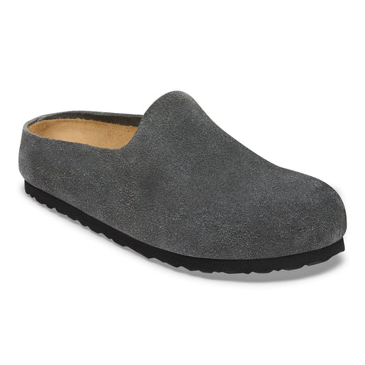 Amsterdam Wrapped Suede Leather in Color Charcoal | Birkenstock