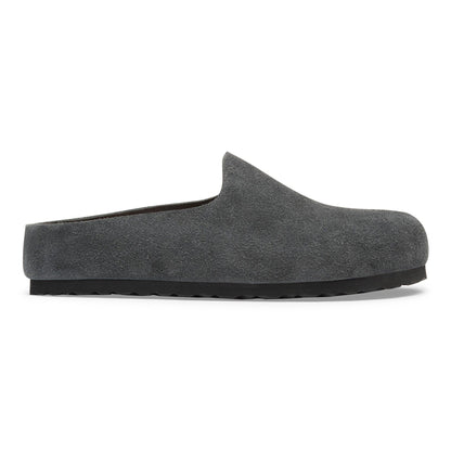 Amsterdam Wrapped Suede Leather in Color Charcoal | Birkenstock