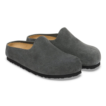 Amsterdam Wrapped Suede Leather in Color Charcoal | Birkenstock