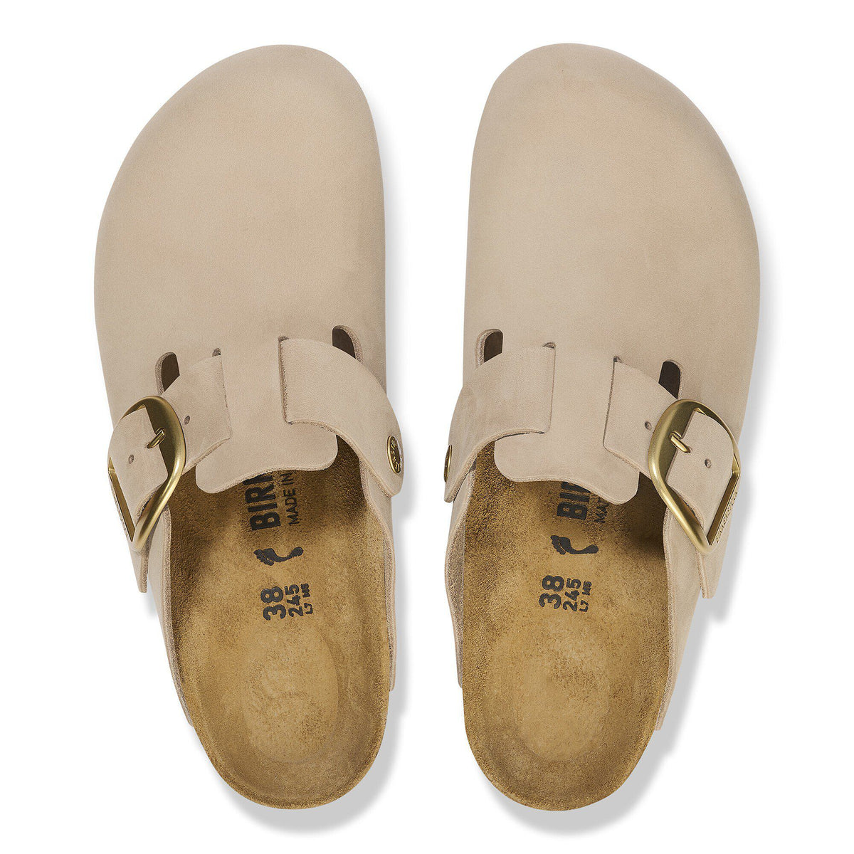 Boston Big Buckle Nubuck Leather in Color Sandcastle | Birkenstock