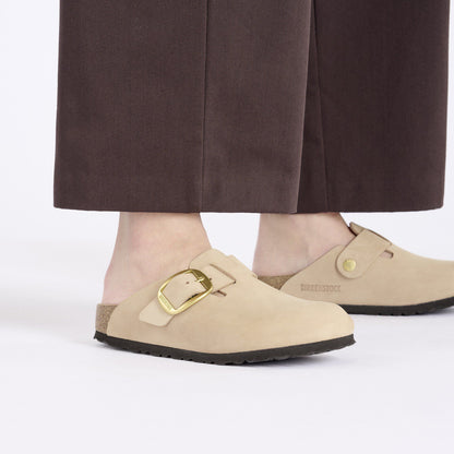 Boston Big Buckle Nubuck Leather in Color Sandcastle | Birkenstock