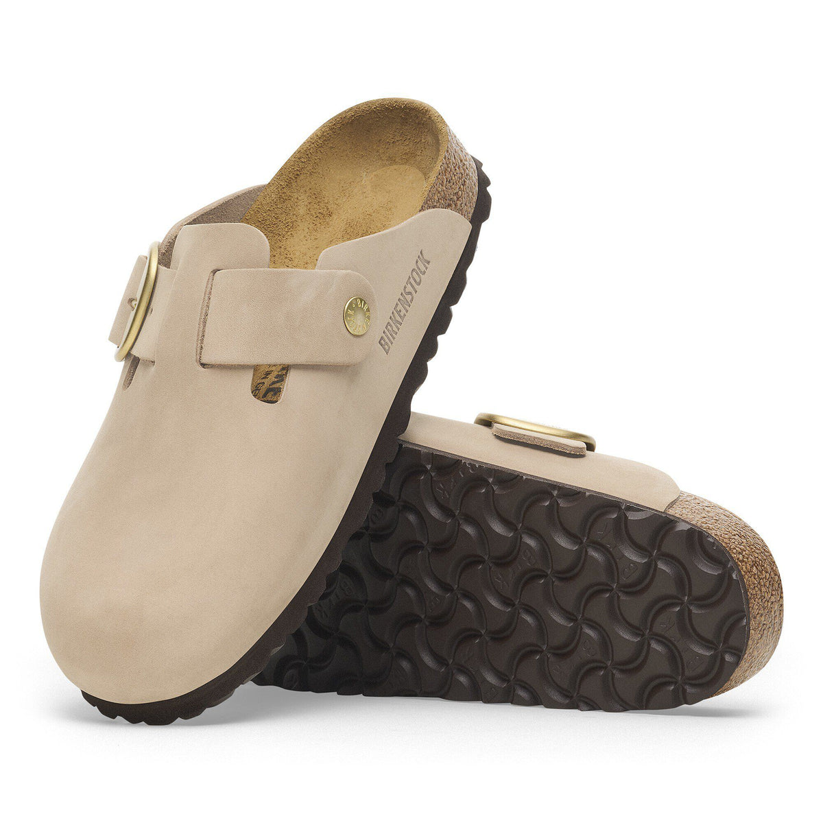 Boston Big Buckle Nubuck Leather in Color Sandcastle | Birkenstock