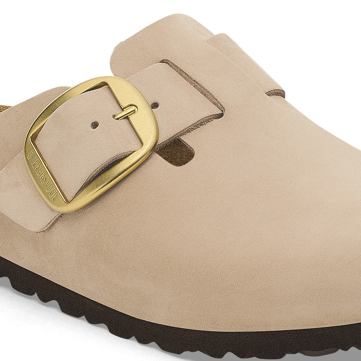 Boston Big Buckle Nubuck Leather in Color Sandcastle | Birkenstock