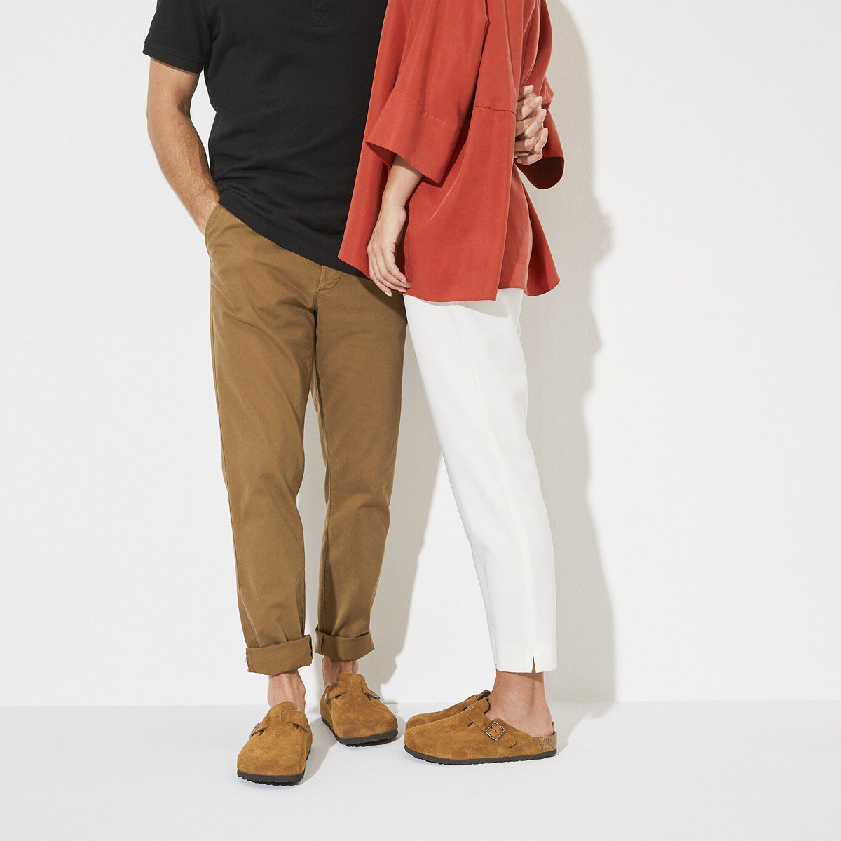 Boston Soft Footbed Suede Leather in Color Mink | Birkenstock