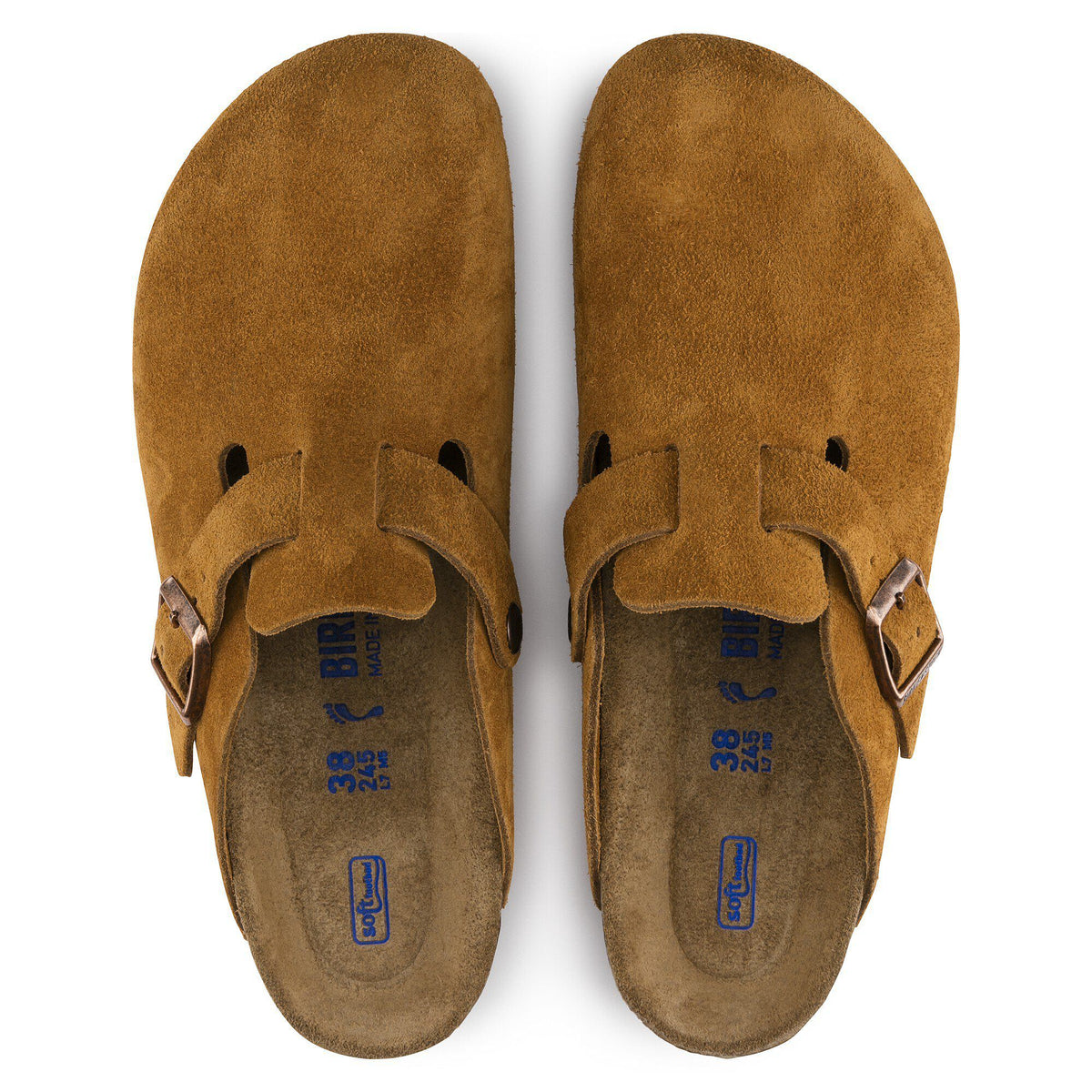 Boston Soft Footbed Suede Leather in Color Mink | Birkenstock