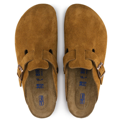 Boston Soft Footbed Suede Leather in Color Mink | Birkenstock