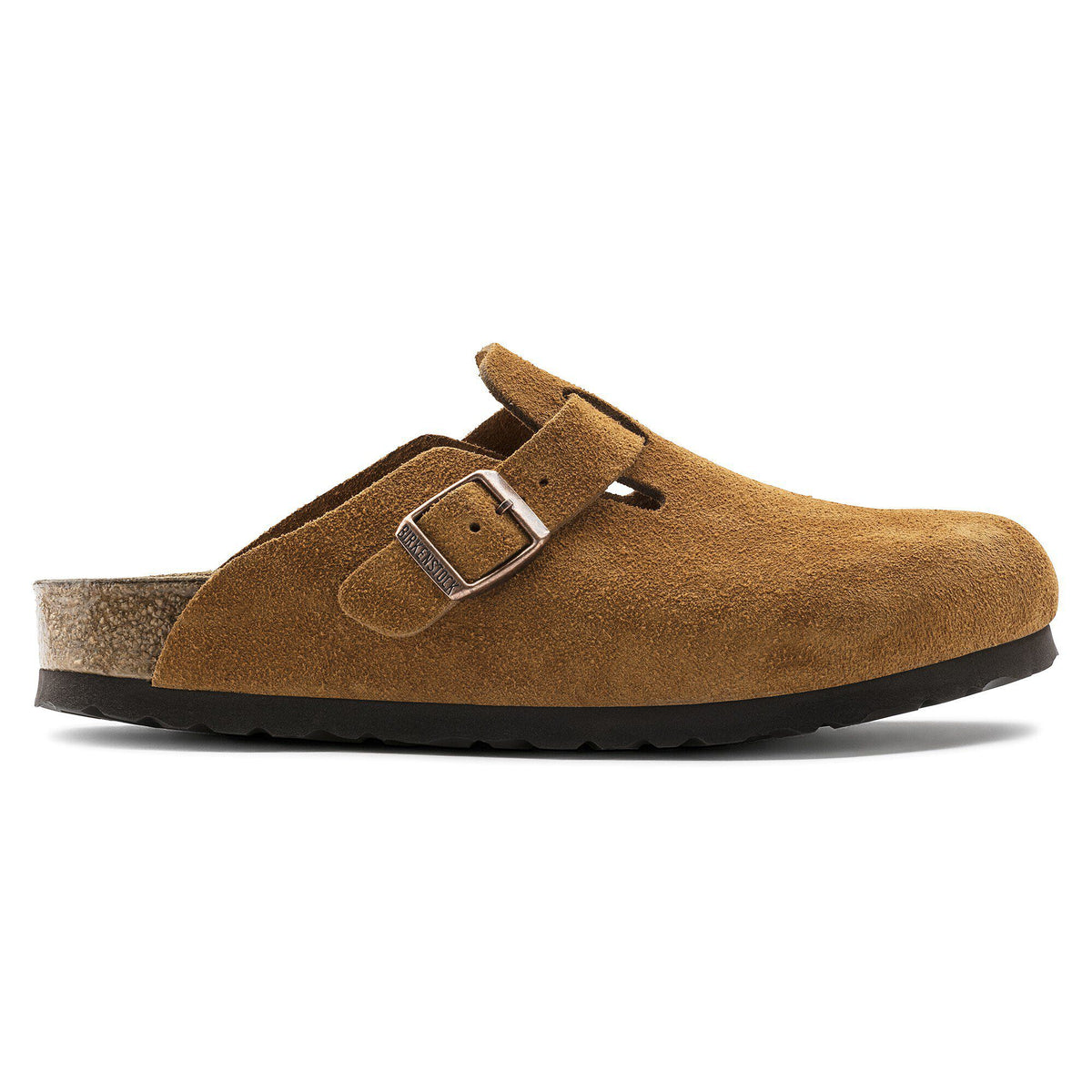 Boston Soft Footbed Suede Leather in Color Mink | Birkenstock