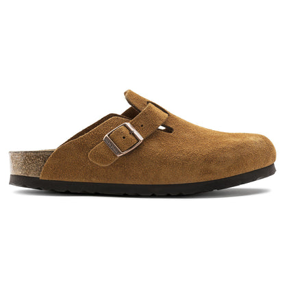 Boston Soft Footbed Suede Leather in Color Mink | Birkenstock