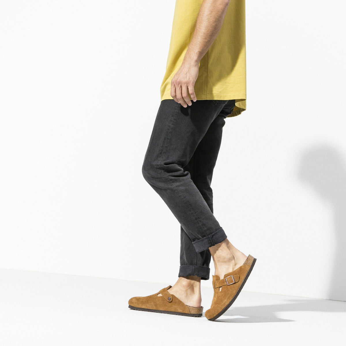Boston Soft Footbed Suede Leather in Color Mink | Birkenstock