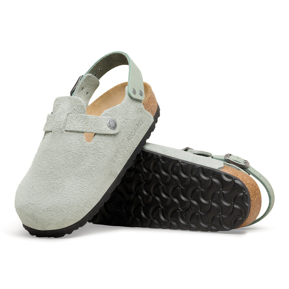 Tokio Suede Leather in Color Pure Sage | Birkenstock