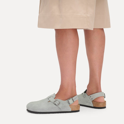 Tokio Suede Leather in Color Pure Sage | Birkenstock