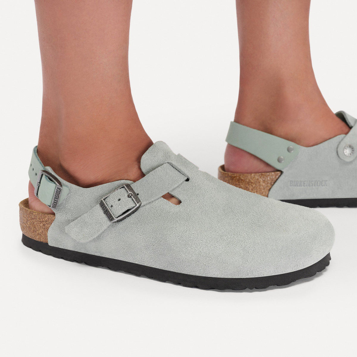 Tokio Suede Leather in Color Pure Sage | Birkenstock