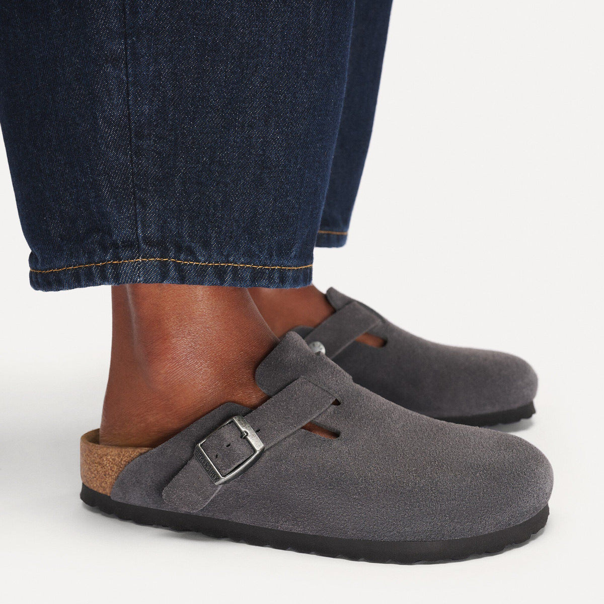 Boston Suede Leather in Color Charcoal | Birkenstock