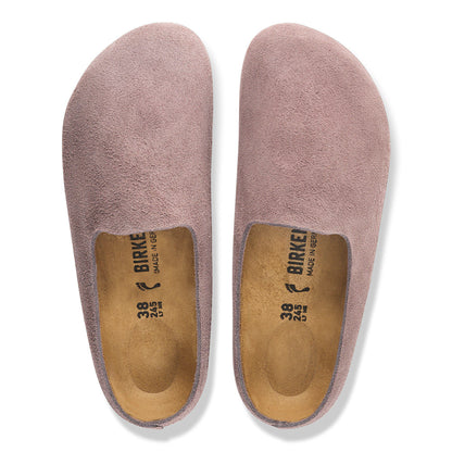 Amsterdam Wrapped Suede Leather in Color Faded Purple | Birkenstock