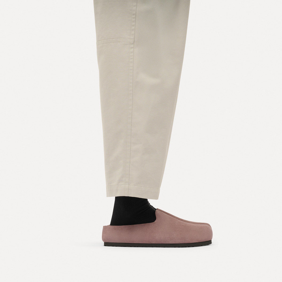 Amsterdam Wrapped Suede Leather in Color Faded Purple | Birkenstock
