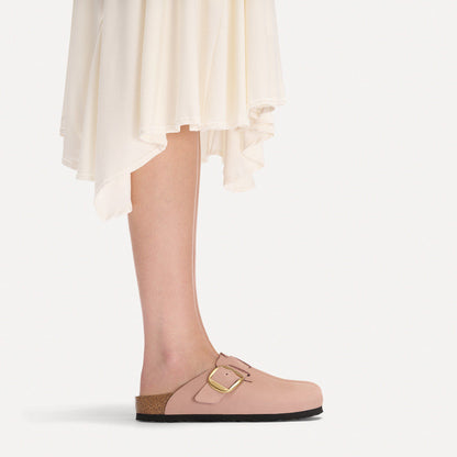 Boston Big Buckle Nubuck Leather in Color Soft Pink | Birkenstock
